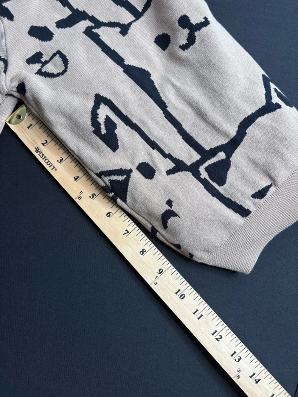 🤍Cute Cat Pattern Sweater - Beige by Lizette Collection size L
